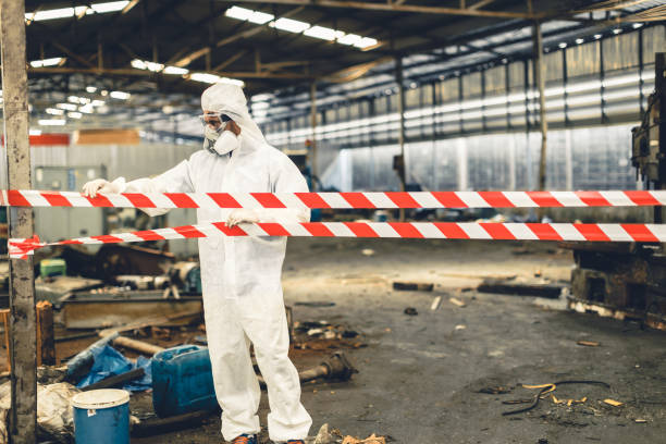 Professional Infectious Disease Decontamination technician working in Orange, NJ